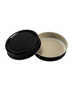 70/450 Massilly Black Metal Lid (Case 750) - Fillmore Container