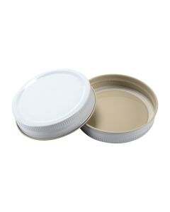 Massilly 70/450 Finish White Metal Lids (Case of 750) - Fillmore Container