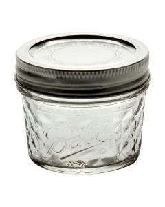 4 oz Ball Quilted Crystal Jar with Two Piece Canning Lid (Case of 12) - Fillmore Container