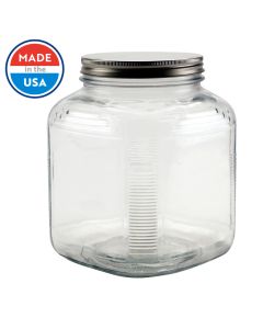 1 Gallon Cracker Jar with Brushed Silver LidH85725