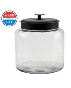 Anchor Hocking Montana Jar, Black/Clear, 1.5 Gallons