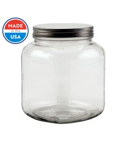 2 QT Cracker Jar with 110 mm Brushed Silver LidH85787R