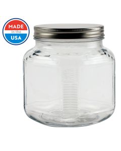 32 oz Cracker Jar with Brushed Silver LidH85812R