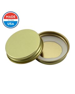 48-400 Gold Metal Lid with Plastisol - Fillmore Container