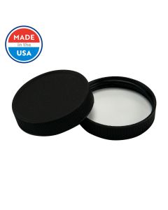 53/400 Plastic Black Lid - Fillmore Container