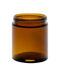 6 oz Amber Straight Sided Glass Jar (Case of 12) - Fillmore Container