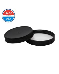 63-400 CT Plastic Black Matte Ribbed F217 (Case of 900) Fillmore Container
