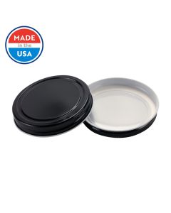 70/400 Black Metal Continuous Thread Lid (Fillmore Container)