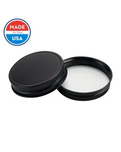 70/450 Finish Black Matte Continuous Thread Lid (Fillmore Container)