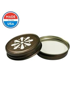 Daisy Mason Lid Rustic Bronze Pulp Poly1RC-G70 DRBL