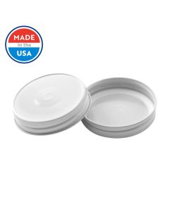 70-450 Hi-Heat Plastisol White Metal Closure with Button- Fillmore Container
