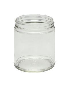 9 oz Round straight-Sided Glass Jar (Case of 12) Fillmore Container