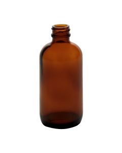 4 oz Amber Boston Round Bottle Fillmore Container