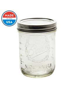 Ball Collection Elite Glass Mason Jar with Lid and Band, Wide Mouth, 8  Ounces, 4 Count 