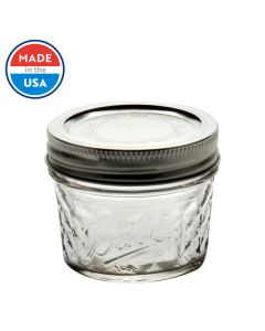 4 oz Ball Quilted Crystal Jar with Two Piece Canning Lid (Case of 12) - Fillmore Container