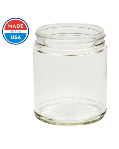 9 oz Straight Sided Glass Jar (Case of 12) - Fillmore Container