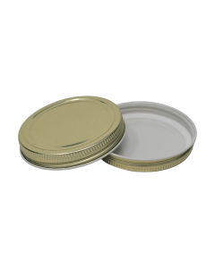 70/400 Gold Continuous Thread Metal Lid - Fillmore Container