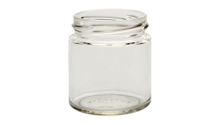 6oz Clear Glass Lug Jars