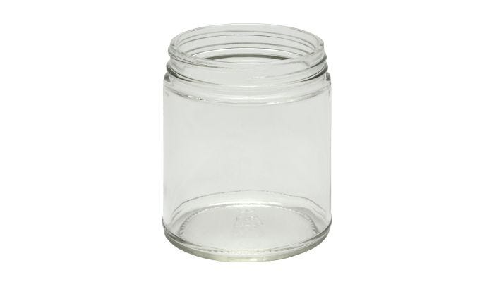 J.G. Finneran Associates D0096-4 D0096 Clear Glass Tall Straight Jar