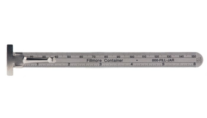 Stainless Steel 6\ Pocket Ruler with Clip, in Canning Tools