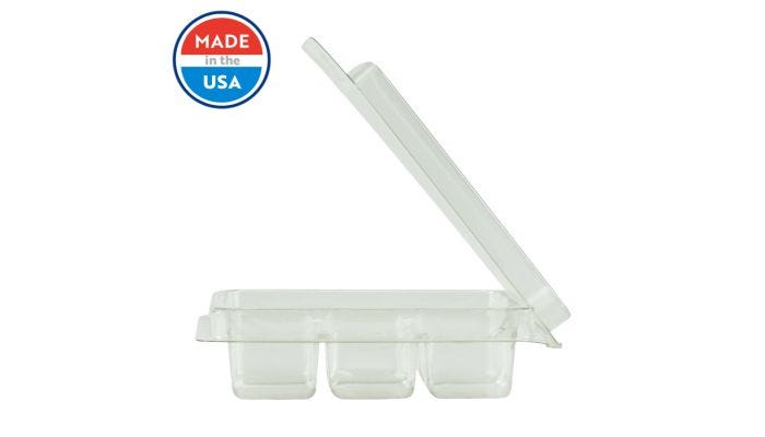 issdem Wax Melt Containers Bulk 100 Pack Wax Melt Clamshell Packaging Clear  Plastic Wax Melt Molds for Candle Making