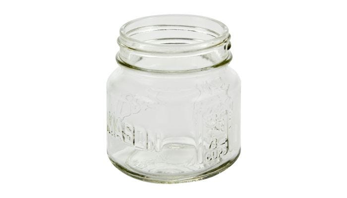 8 oz Square Mason Glass Jars with Measurement 1/3 cup, 2/3 cup