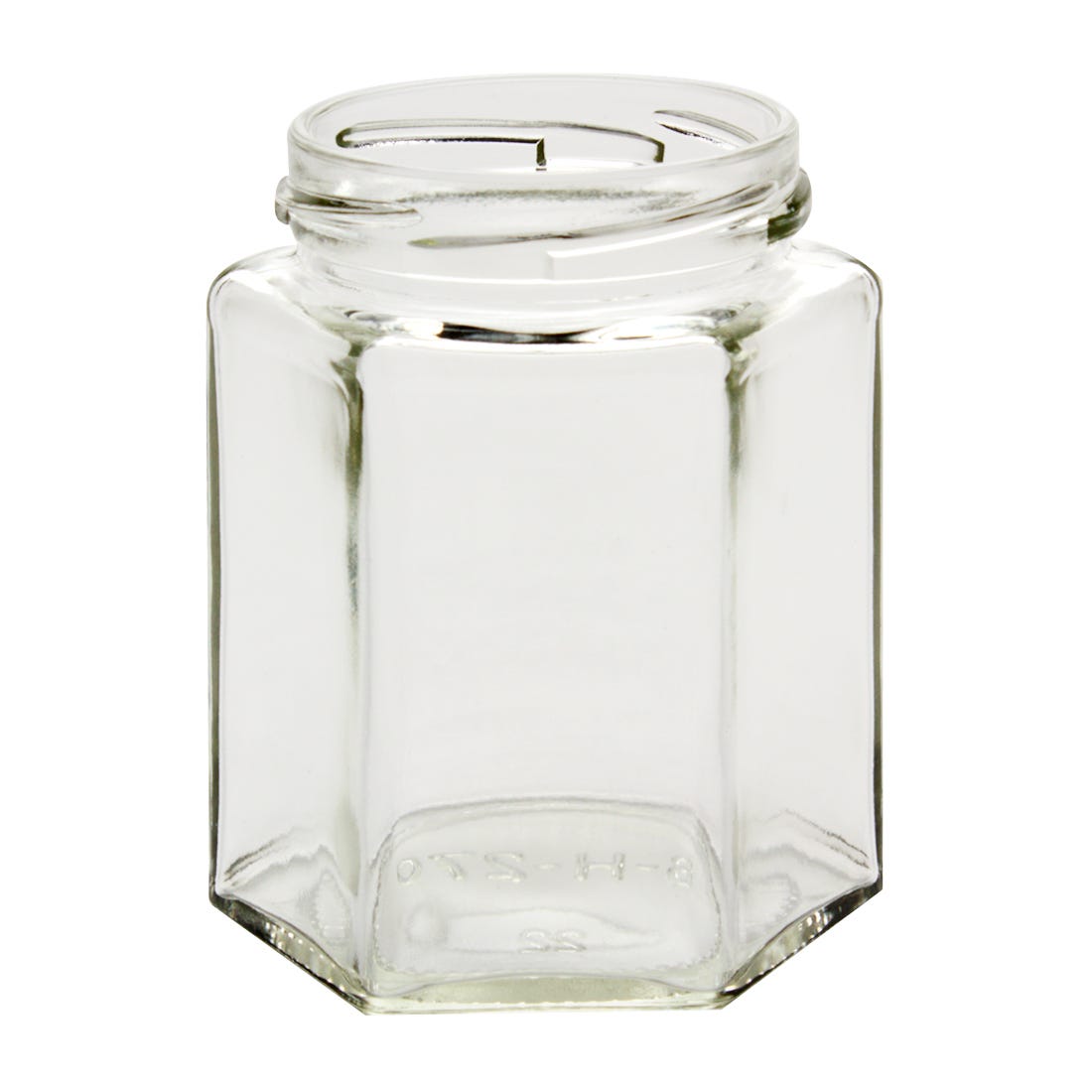 Glass Jars for CANDLES Jelly Jam 1.5 oz Lot 120 Hexagon Hex With Gold Lids 