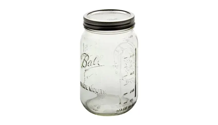 32 oz Jars with Lids and Bands Ball Wide Mouth Quart Set of 12 