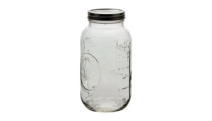 Glass Jar BPA Free Ball Wide Mouth Canning Mason Jars w/ Lids,Half Gallon 64 Oz 